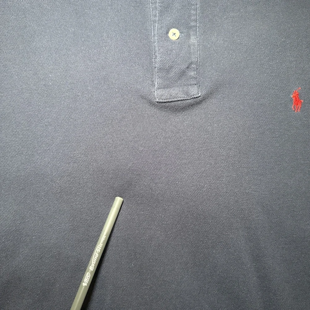Vintage Polo Ralph Lauren Shirt Mens Large Navy 90s Polo Pony Rugby Long Sleeve